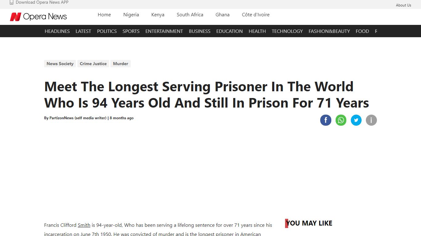 Meet The Longest Serving Prisoner In The World Who Is 94 Years Old And ...